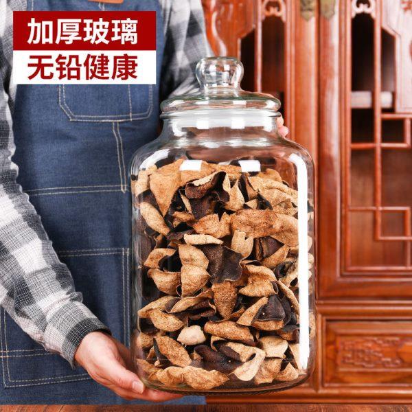 专用陈皮食品级瓶密封茶叶罐玻璃罐装大容量储存罐储藏陈皮储物罐
