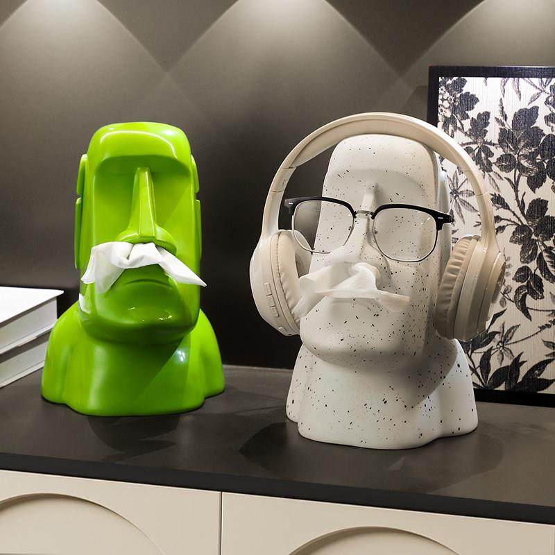 石像纸巾盒客厅轻奢高档创意家用茶几桌面餐巾纸收纳高级感卫生纸,收纳整理,纸巾盒,淘宝优惠券,粉丝福利购,淘宝优惠卷