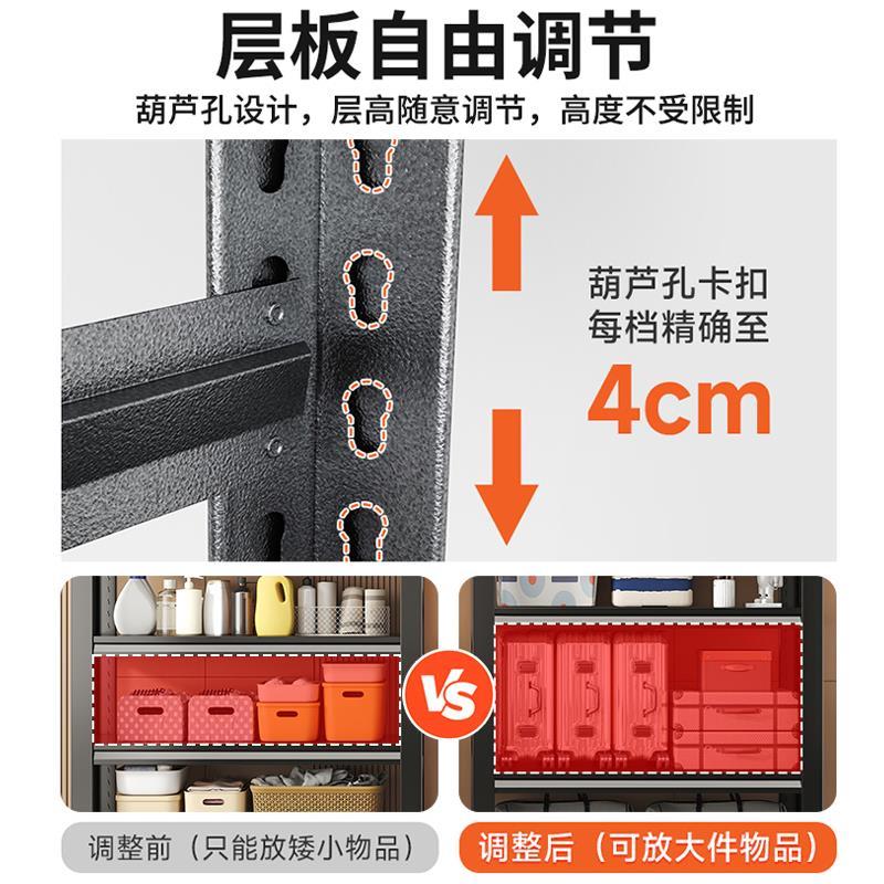 储物架家用货架阳台多层落地可调节收纳架杂物间仓库多功能展示架