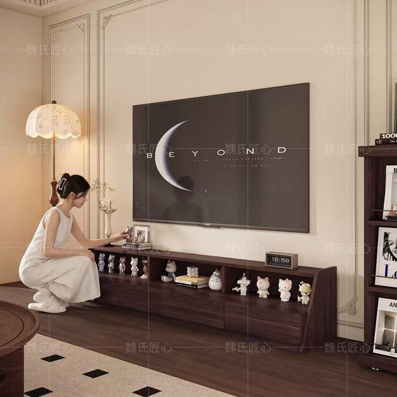 法式复古电视柜落地客厅家用小户型收纳储物柜手办电视机柜组合柜,住宅家具,电视柜,淘宝优惠券,粉丝福利购,淘宝优惠卷