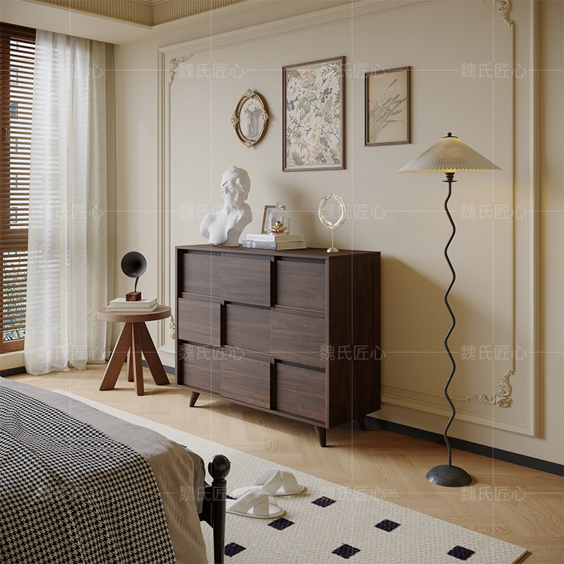 中古风实木斗柜多层储物柜法式复古九斗柜卧室靠墙收纳置物抽屉柜,住宅家具,斗柜,淘宝优惠券,粉丝福利购,淘宝优惠卷