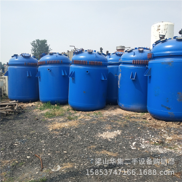 公司新进一批二手2000L搪瓷反应釜     不锈钢反应釜价格