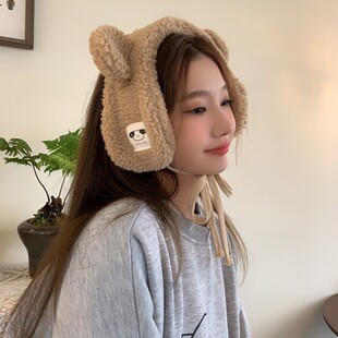 新款防寒可爱小熊耳罩冬季毛绒卡通耳朵保暖耳套女生软妹暖耳朵女