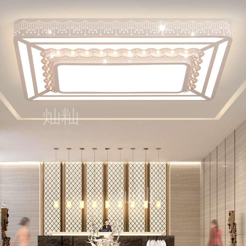 客厅灯2024新款简约现代大厅主灯吸顶灯led超亮大灯轻奢吊灯灯具