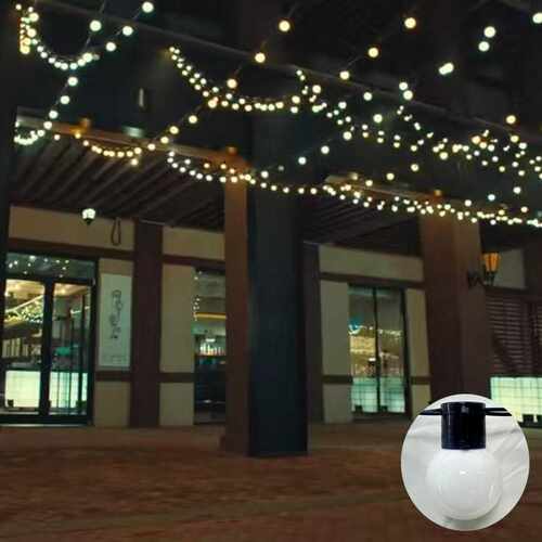 户外G50LED灯串商场酒店公园装饰灯街道树木亮化装饰5CM圆球灯串