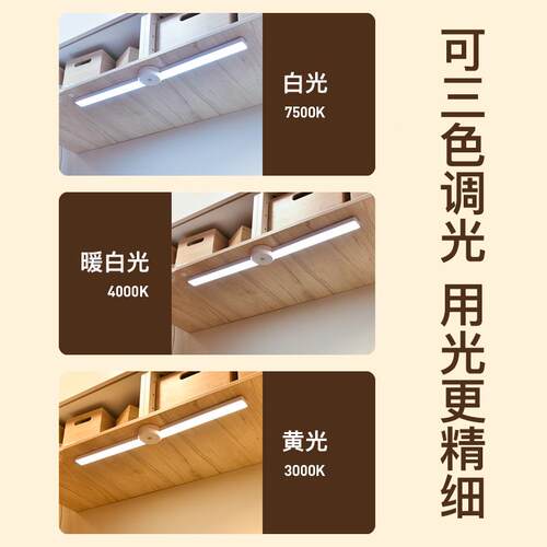 跨境智能橱柜带折叠自动人796条体感应灯灯柜衣柜子酒长条灯磁吸