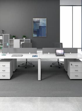 现职员办公桌简约代家4人位员工工位双具人简工易tb-67508作办公