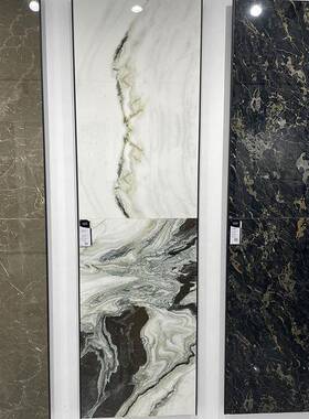 佛山瓷砖白色水墨风客厅防砖600x台120ZWO0国风水墨地系厨卫阳墙