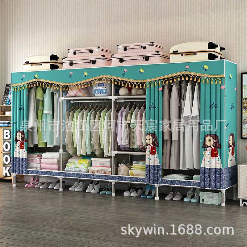 三米布衣柜钢管粗固加厚组5C25390装双简加易钢架加大号布艺大号C,电子/电工,接线端子,淘宝优惠券,粉丝福利购,淘宝优惠卷