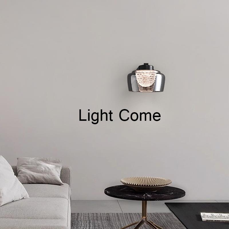 意式极简光谱全铜5壁583灯卧0室22新全款高端树脂客厅主卧床头壁