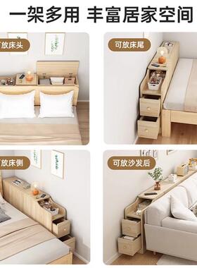 床头柜卧替代室极AL100727窄床边创夹缝侧边柜多意功能新型床尾收