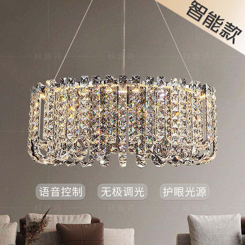 2约025新款客水晶厅灯轻奢吊主灯现代简大气高757端意式餐厅卧室