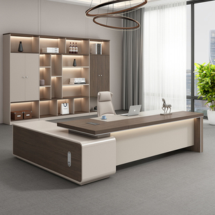 轻奢办公桌老板桌椅组合现代简约经理总裁办公室班台高级办公家具