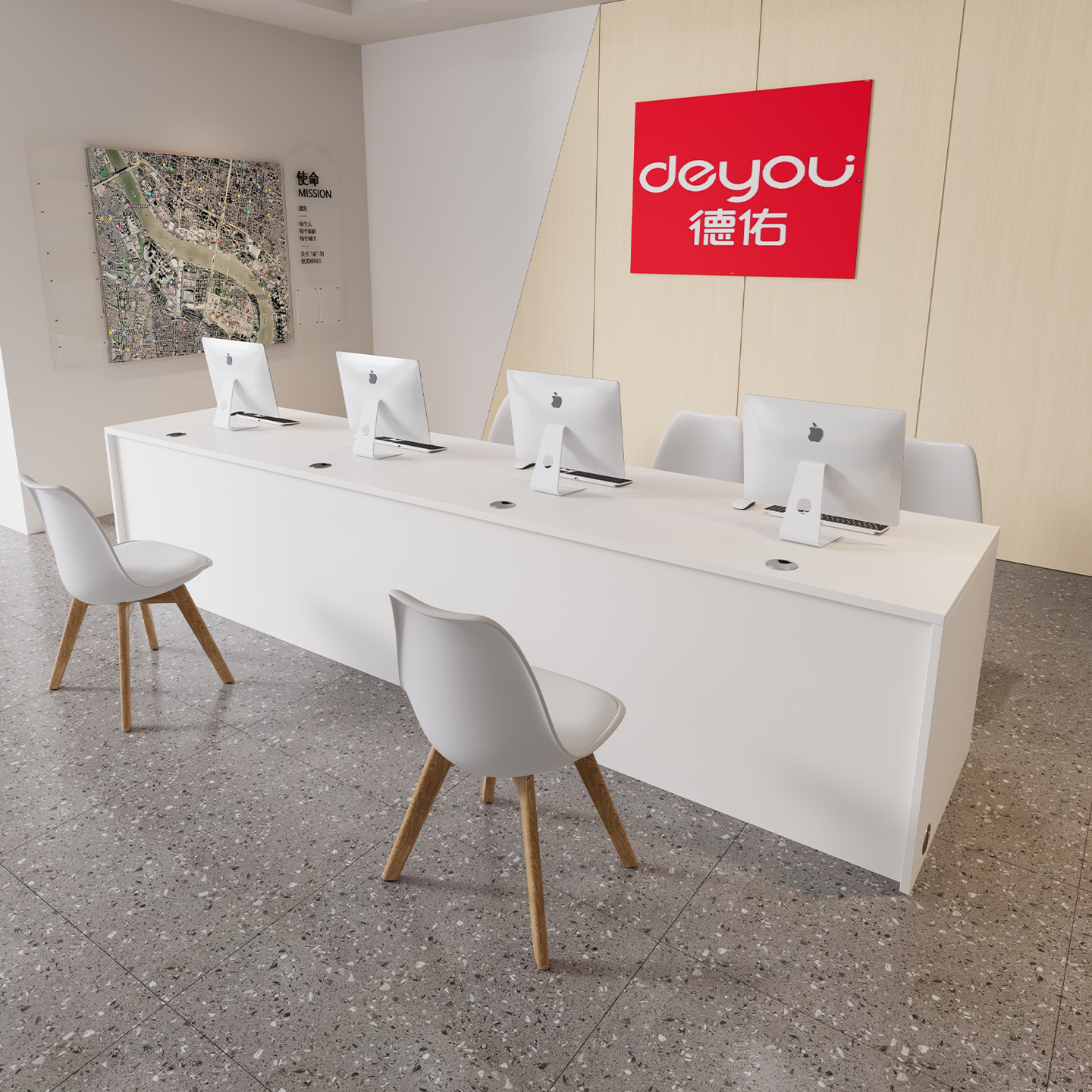 职员办公桌椅组合简约现代