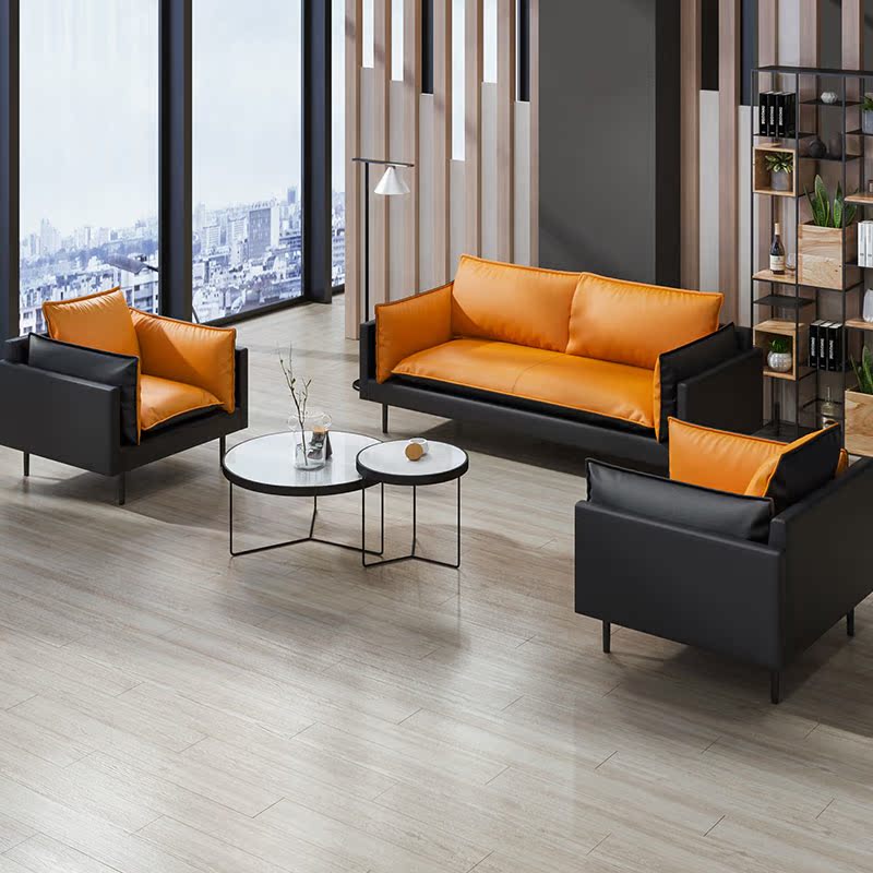 办公沙发简约现代三人位茶