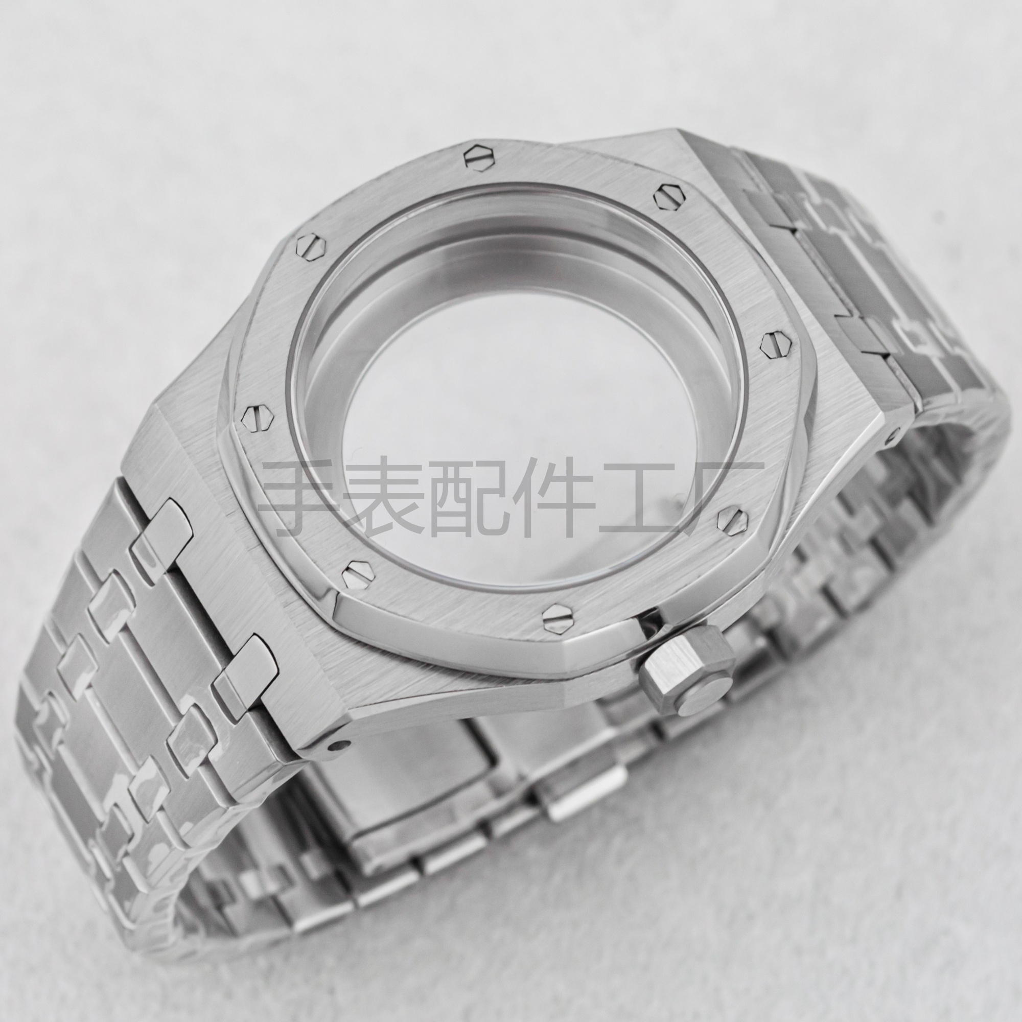 代用皇家橡树AP表壳表带不锈钢壳带套装蓝宝石配NH35/36工厂直销