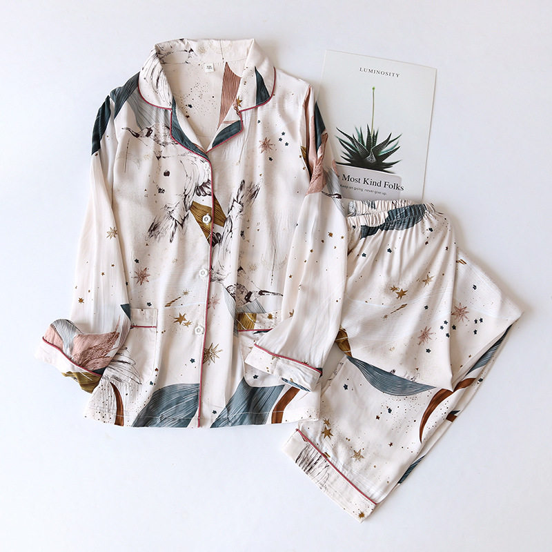 极速Womens Summer oTwo-piece Home Suit for Spring and Summe