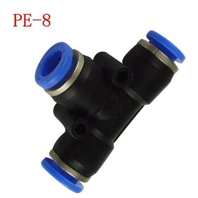 极速50 pcs PE-8, Pneumatic fittings 8mm tee fittiUng , push