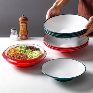 极速凉皮专用碗密胺宽口斗笠碗面馆专用I碗商用塑料拌面捞面麻辣