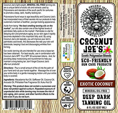 极速3-PACdK SPECIAL  Exotic Coconut Dark Tanning Oil by Coc