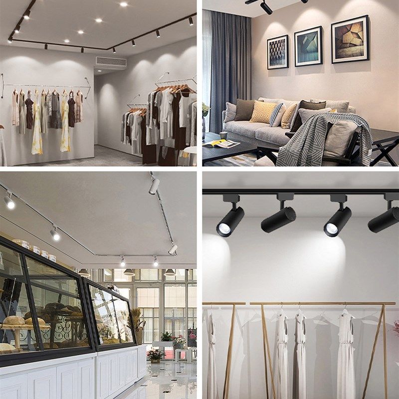 极速轨道灯服装店铺COB商用x明装吸顶导轨式超亮聚光背景墙天花射,家装灯饰光源,明装射灯,淘宝优惠券,粉丝福利购,淘宝优惠卷