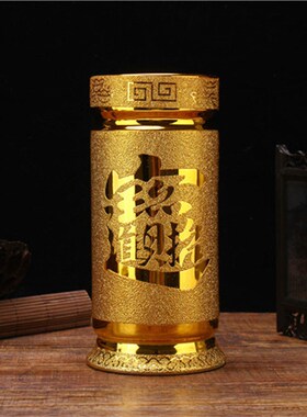 新品佛具大全陶瓷沙金进宝插香香桶线香竹M签香莲花线香香筒插香