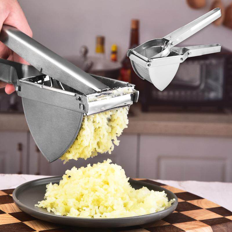 新款不锈钢压薯器土豆泥器厨房工具柠檬手动榨汁器菜汁挤压器