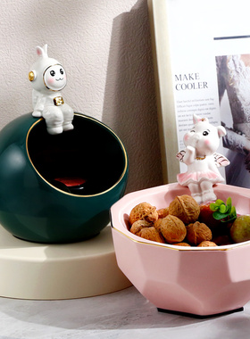 创意宇航员桌面收纳玄关进门钥匙摆件轻奢客厅家居装饰品开业礼物