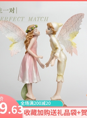 月亮白马送闺蜜情侣新婚送新人结婚生日礼物一对创意童话家居摆件