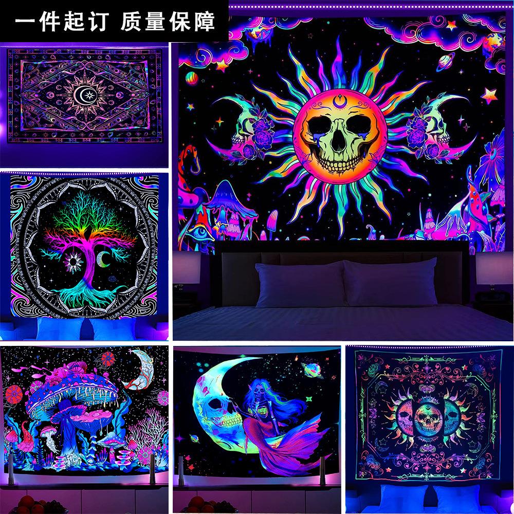 厂家直供热销合集宿舍墙壁紫光装饰布挂布挂毯房间背景布壁毯壁挂