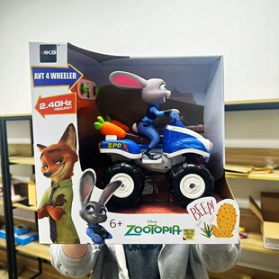 迪士尼Zootopia朱迪尼克四轮摩托车仿真遥控车玩具6+岁礼盒装玩具