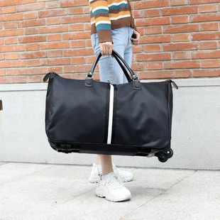 拉杆包旅行包包女短途手提大容量轻便多功能学生行李包男出差旅游