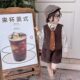 两件套 宝宝秋季 男女童韩版 森系姐弟装 洋气好看灯芯绒马甲短裤 套装