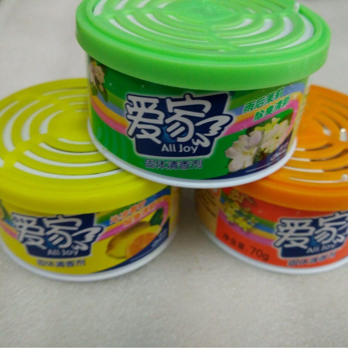 爱家固体清香剂70g 空气清新剂三个口味 除臭留香桂花柠檬茉莉