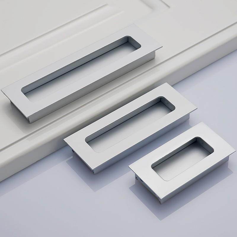 拉扣平板衣柜隐藏平拉手柜门暗拉手平装隐形榻榻米抽屉把手小拉手