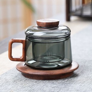 办公室玻璃过滤泡茶杯耐高温茶水分离家用茶水杯男女迷你小泡茶杯