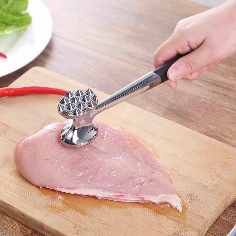 实心松肉锤家用断松厨房排锤筋肉打锤子肉锤猪肉针敲肉扒鸡牛排器