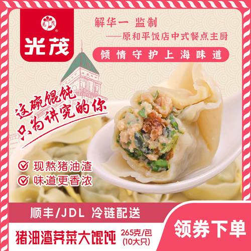 光茂猪油渣荠菜大馄饨速食早餐