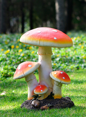 仿真小蘑菇摆件森林系婚庆道具花园庭院园林户外装饰树脂草地造景