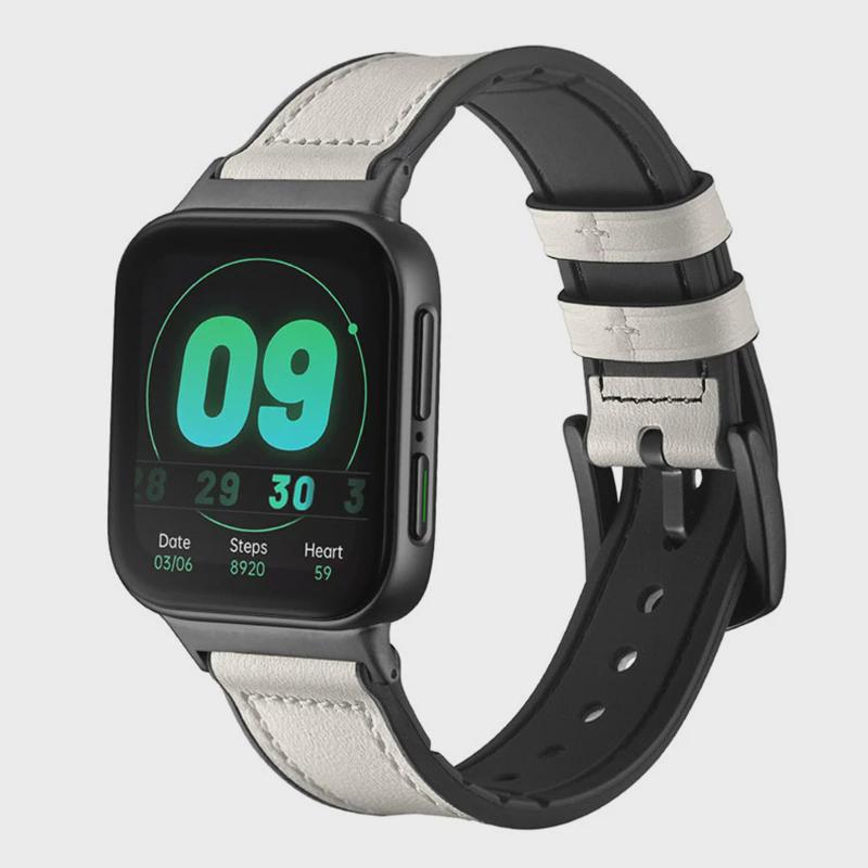 适用于OPPO手表2代牛皮表带oppoWatch3Pro时尚SE真皮表带41/46MM