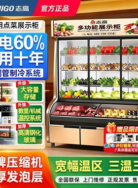 志高点菜柜大容量商用展示柜冷藏冷冻保鲜商用冰箱麻辣烫烧烤水果