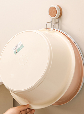 吸盘洗脸盆架壁挂收纳架卫生间挂盆架子浴室免打孔脸盆挂墙置物架