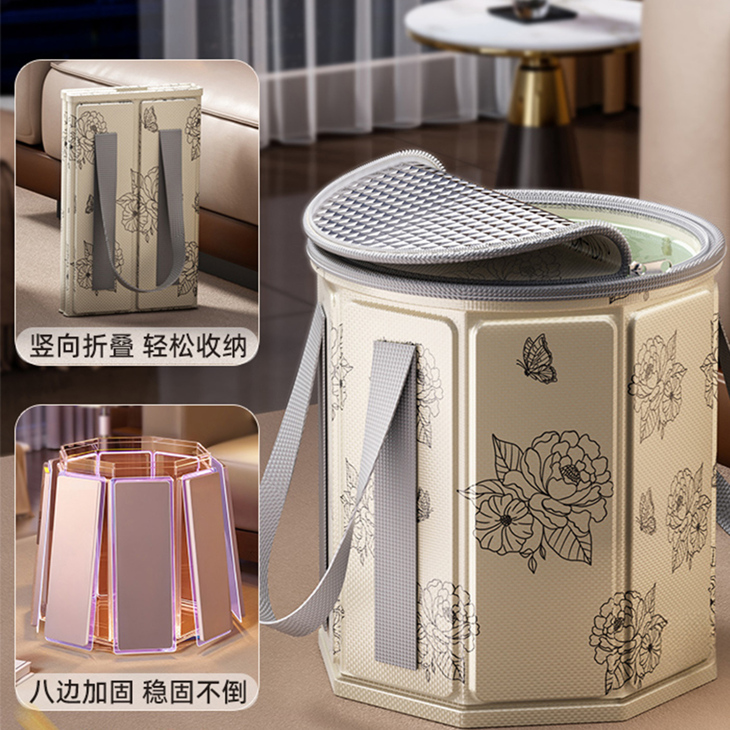 泡脚桶过小腿折叠升级加厚泡脚袋