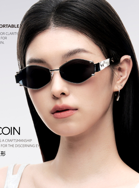 老钱风复古金属墨镜多边形女