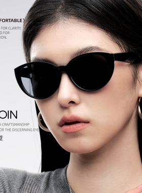 25新款复古猫眼墨镜女