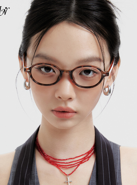 PLCOIN小红书书呆子玳瑁眼镜框架防蓝光万新近视可配度数dowdy