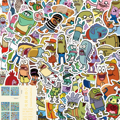 可爱图案半切卡通路人鱼比奇堡贴