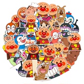 50张卡通可爱Superman面包超人动漫防水贴纸可DIY文具手机壳手帐厨房电梯门汽车广告墙面个性 环保无异味小贴