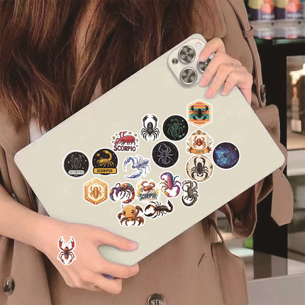 50张天蝎座Scorpio创意贴纸DIY涂鸦手账本保温杯旅行箱手机壳充电宝笔记本平板电脑头盔吉他滑板车房间装饰