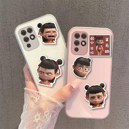 50张新款哪吒魔童闹海2卡通国潮创意益智贴纸不干胶防水装饰水杯行李箱电脑笔记本手机壳卧室门墙面冰箱贴画